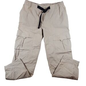 Columbia Womens Regular Fit Beige Cargo Pants Outdoor Hiking Size 12